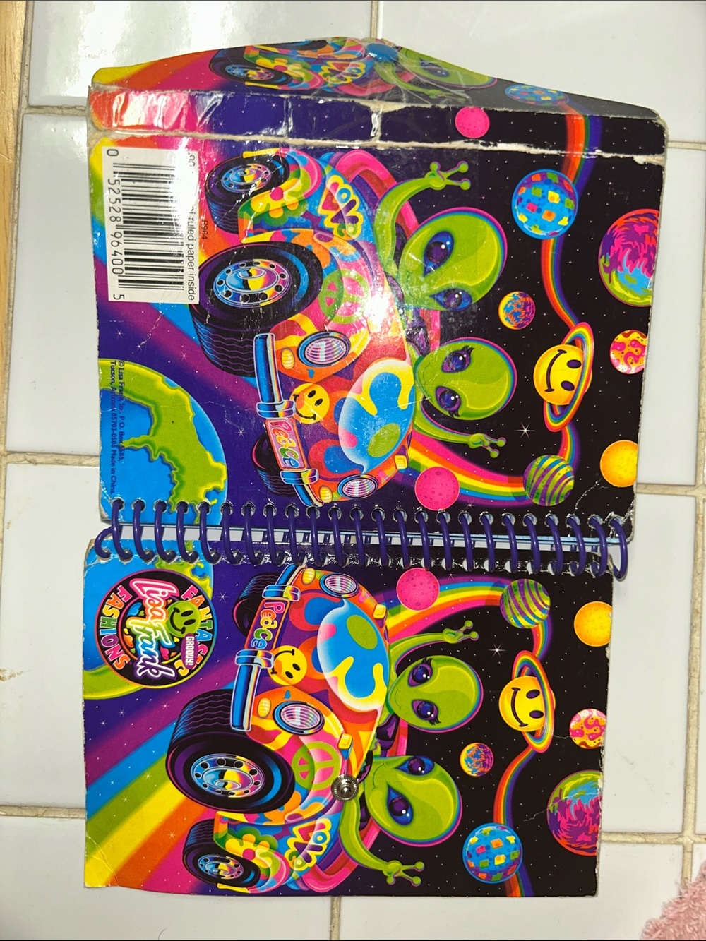 Lisa Frank Neon Rainbow Alien Car Spiral Notebook - Purple & Multicolor - Picture 5 of 6